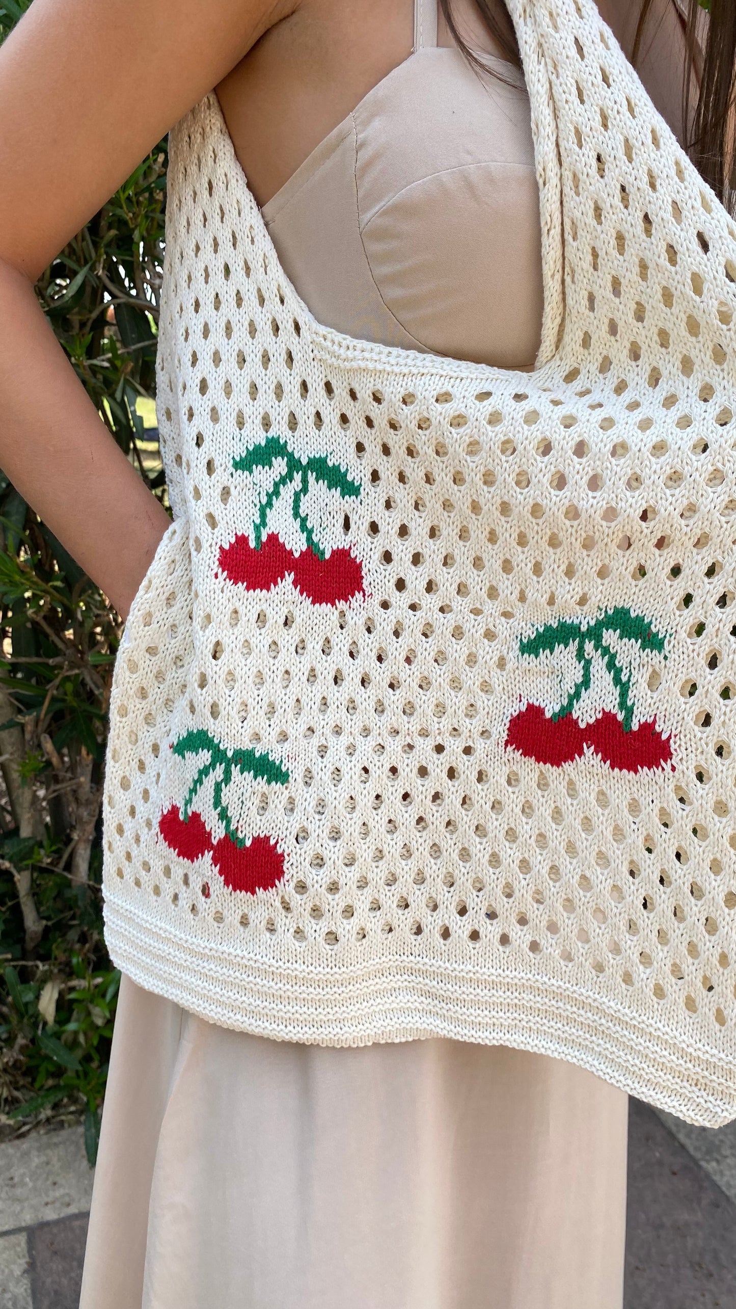 Cherry Crochet Bag