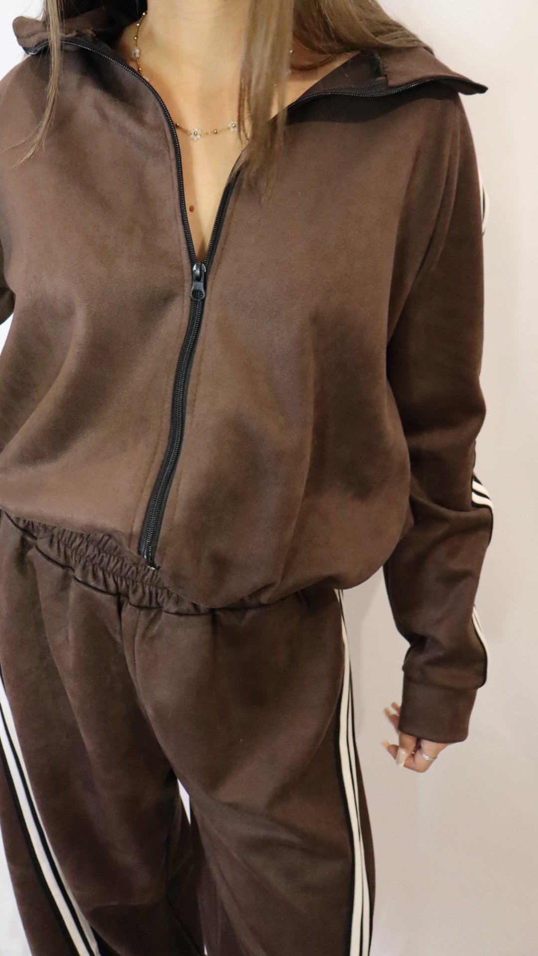 Swag Jumpsuit Coordset Brown