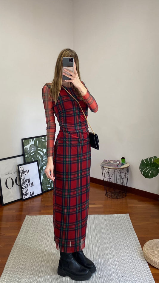 Dress longuette Tartan